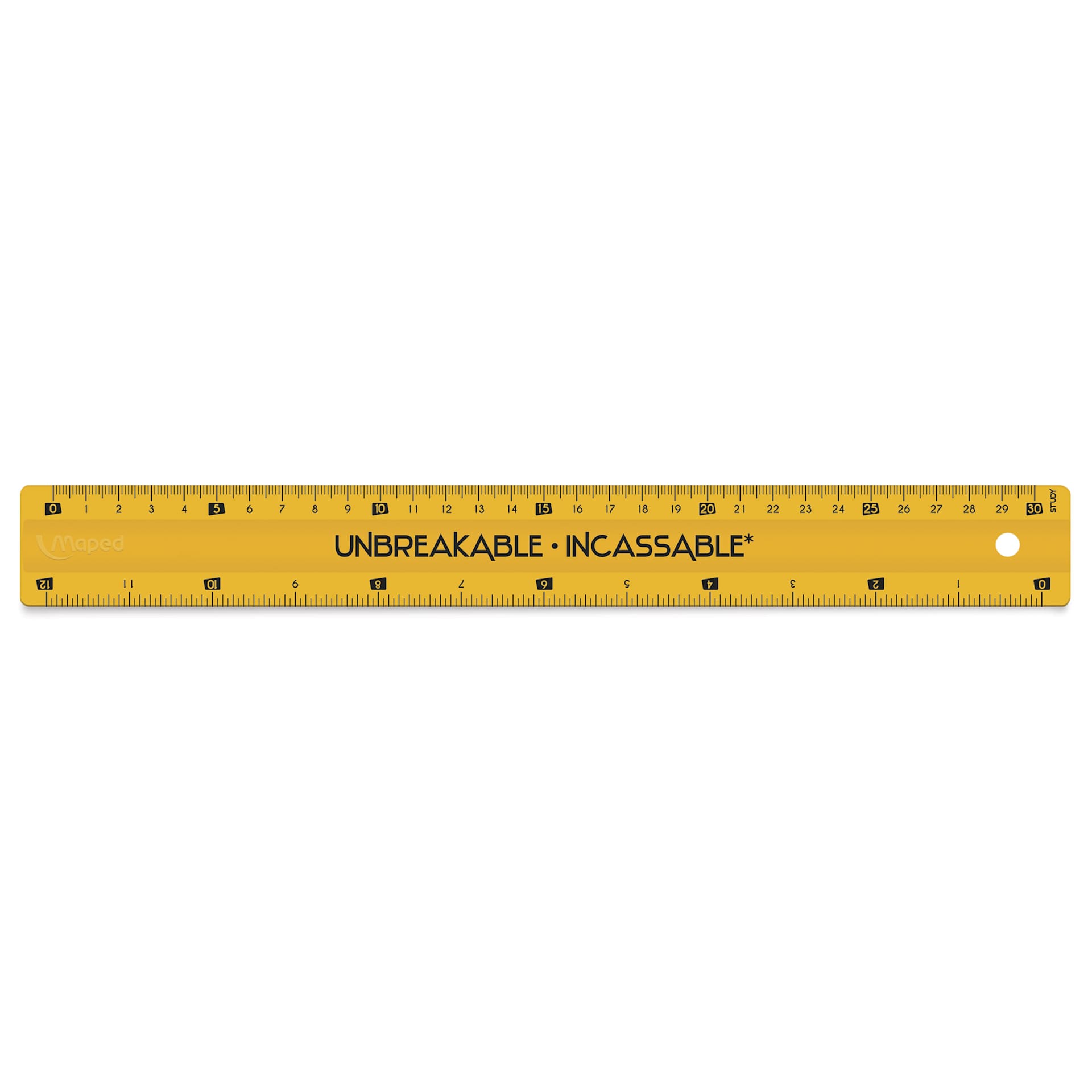 Maped Unbreakable Ruler, yellow, front