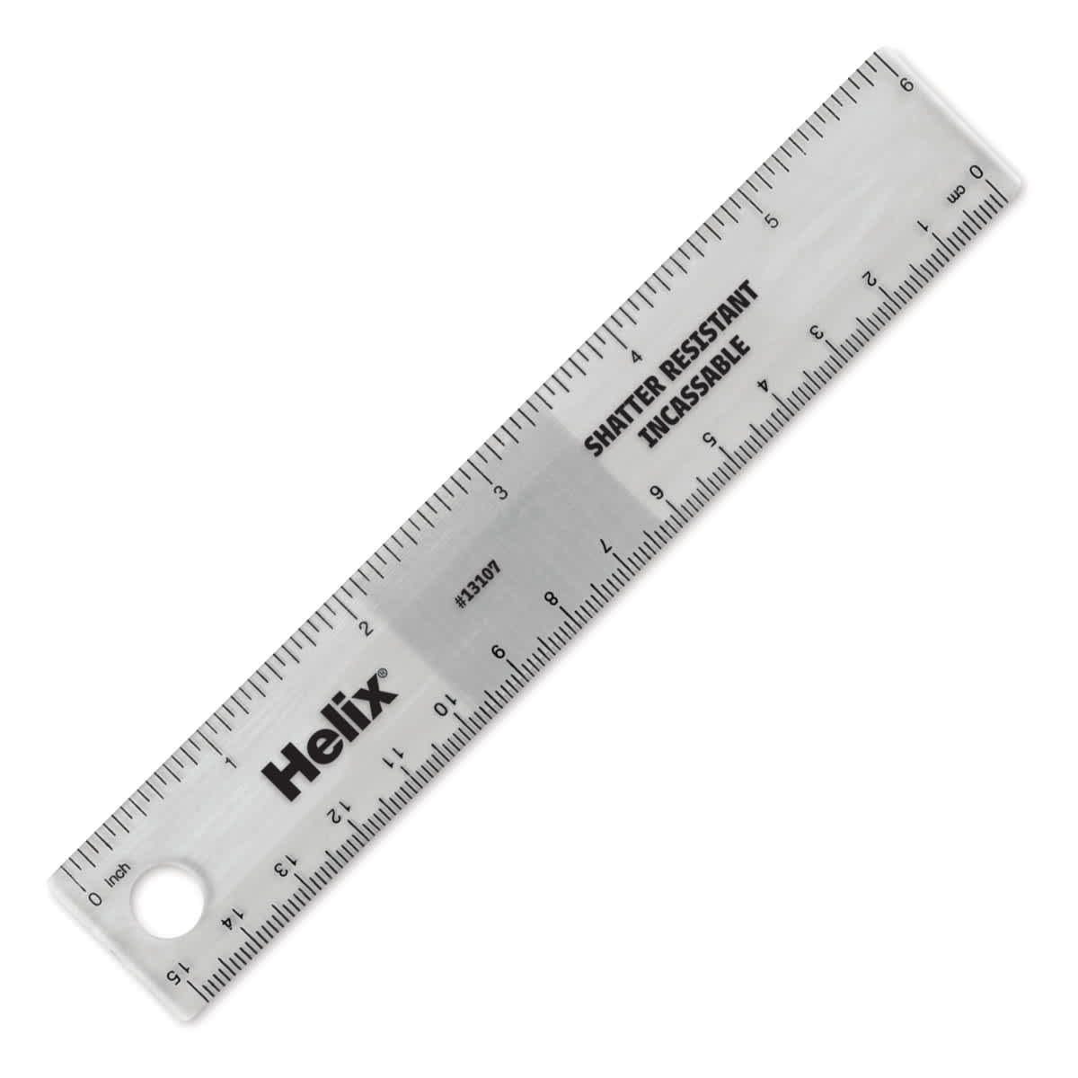 Helix Shatter Resistant Ruler - 6" - Gray (Color may vary)