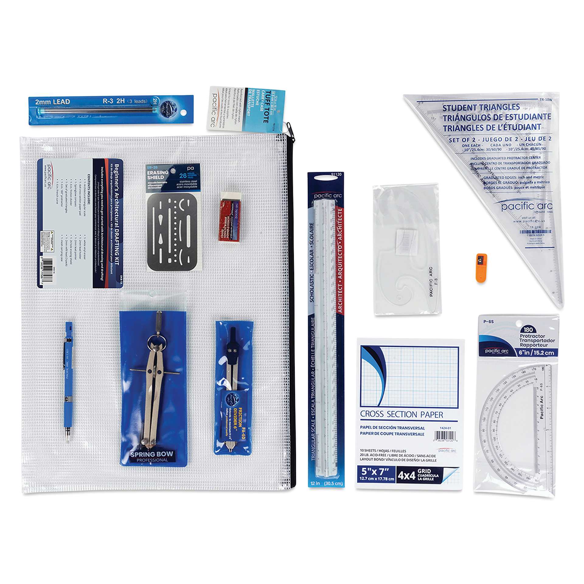 Pacific Arc Beginner's Drafting Kit - Architect (contents)