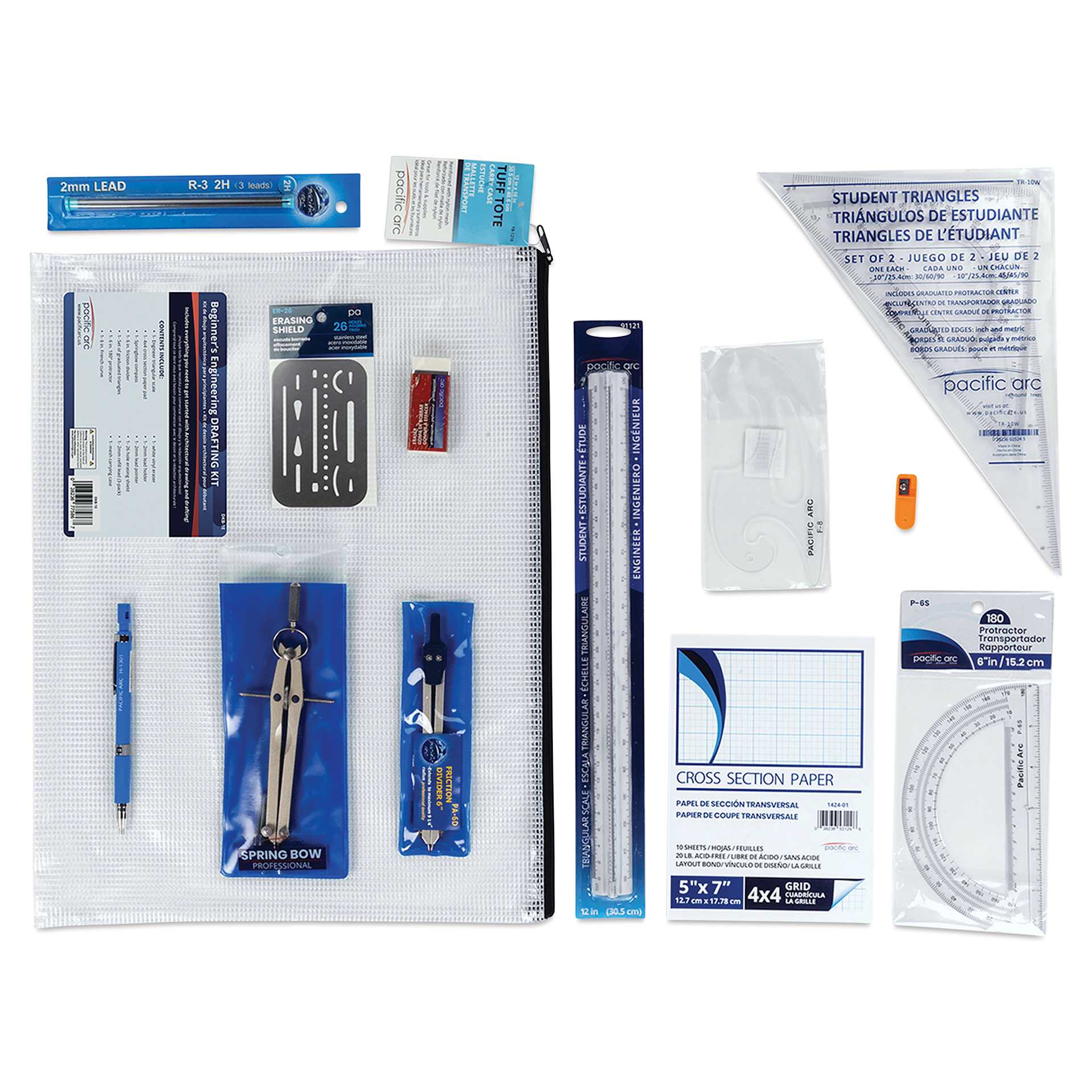 Pacific Arc Beginner's Drafting Kit - Engineer (contents)