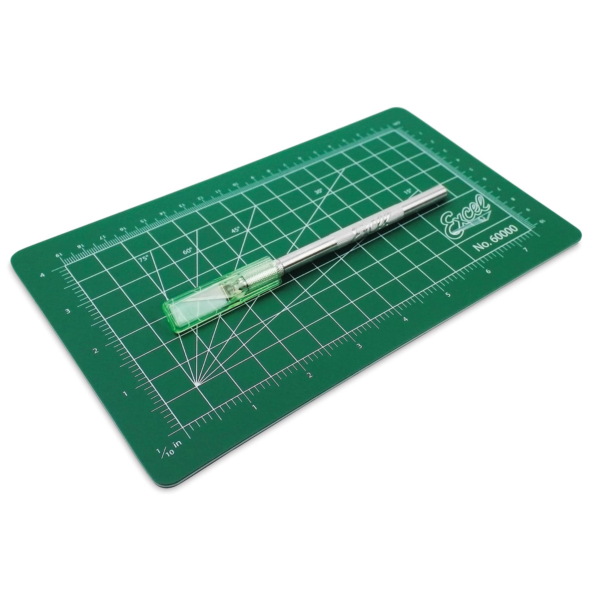 Excel Blades Mini Precision Cutting Mat Kit angled top view - Green