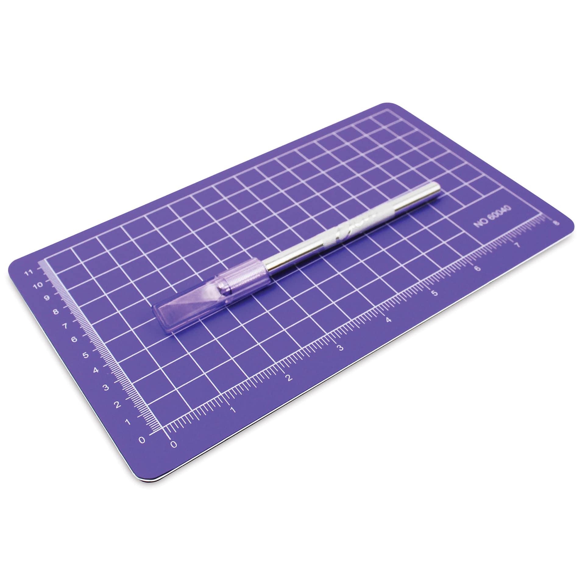 Excel Blades Mini Precision Cutting Mat Kit angled top view - Violet