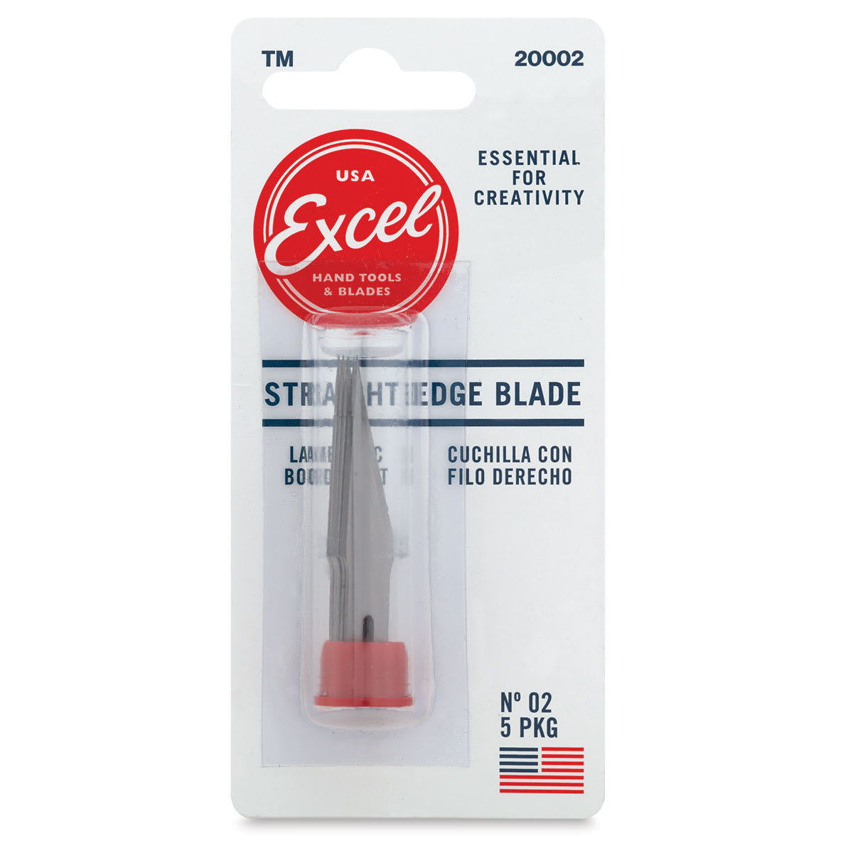 Excel Blades Hobby Blades - #2, Safety Carded Package, 5 Blades