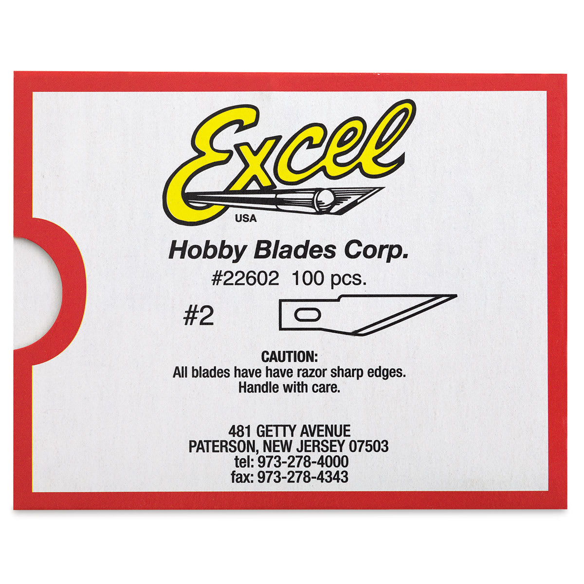 Excel Blades Hobby Blades - #2, Bulk Package, 100 Blades, Box