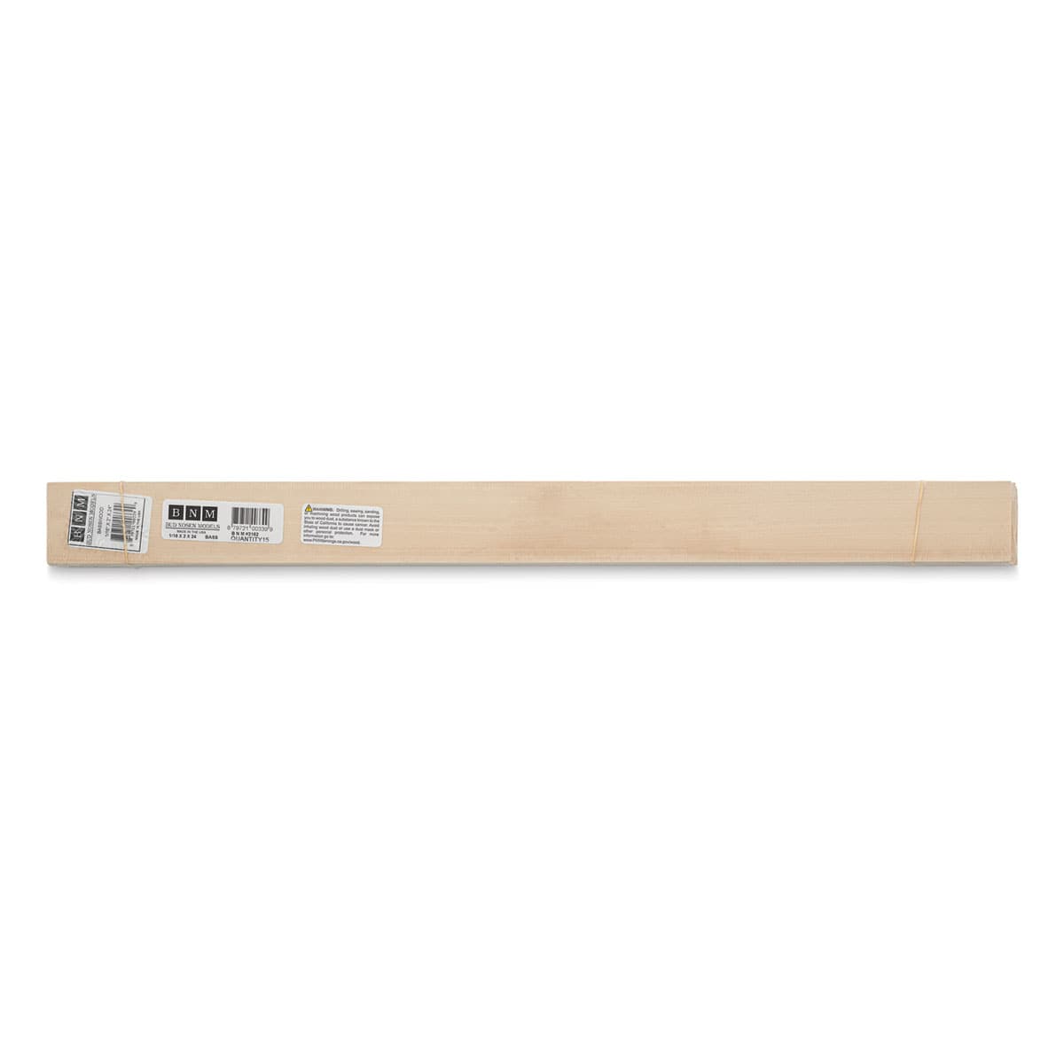 Bud Nosen Basswood Sheets - 1/16" x 2" x 24", 15 Sheets - top view
