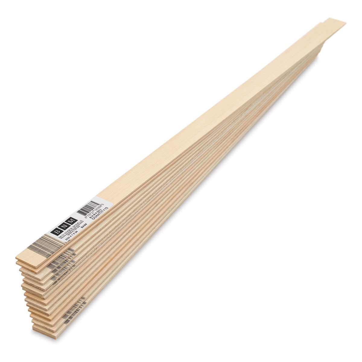 Bud Nosen Basswood Sheets - 3/32" x 1" x 24", 15 Sheets