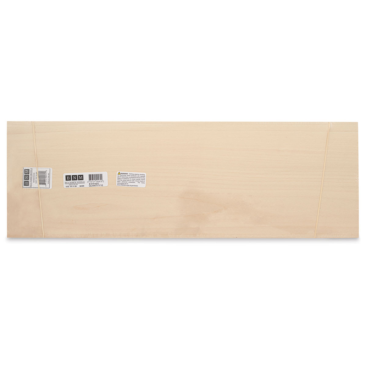 Bud Nosen Basswood Sheets - 3/32" x 8" x 24", 10 Sheets - top view