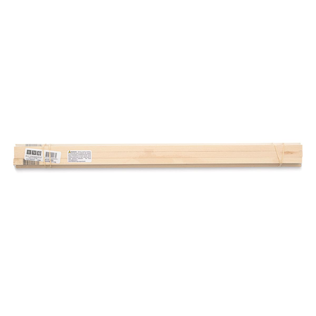 Bud Nosen Basswood Sticks - 1/2" x 1/2" x 24", 10 Sticks - top view