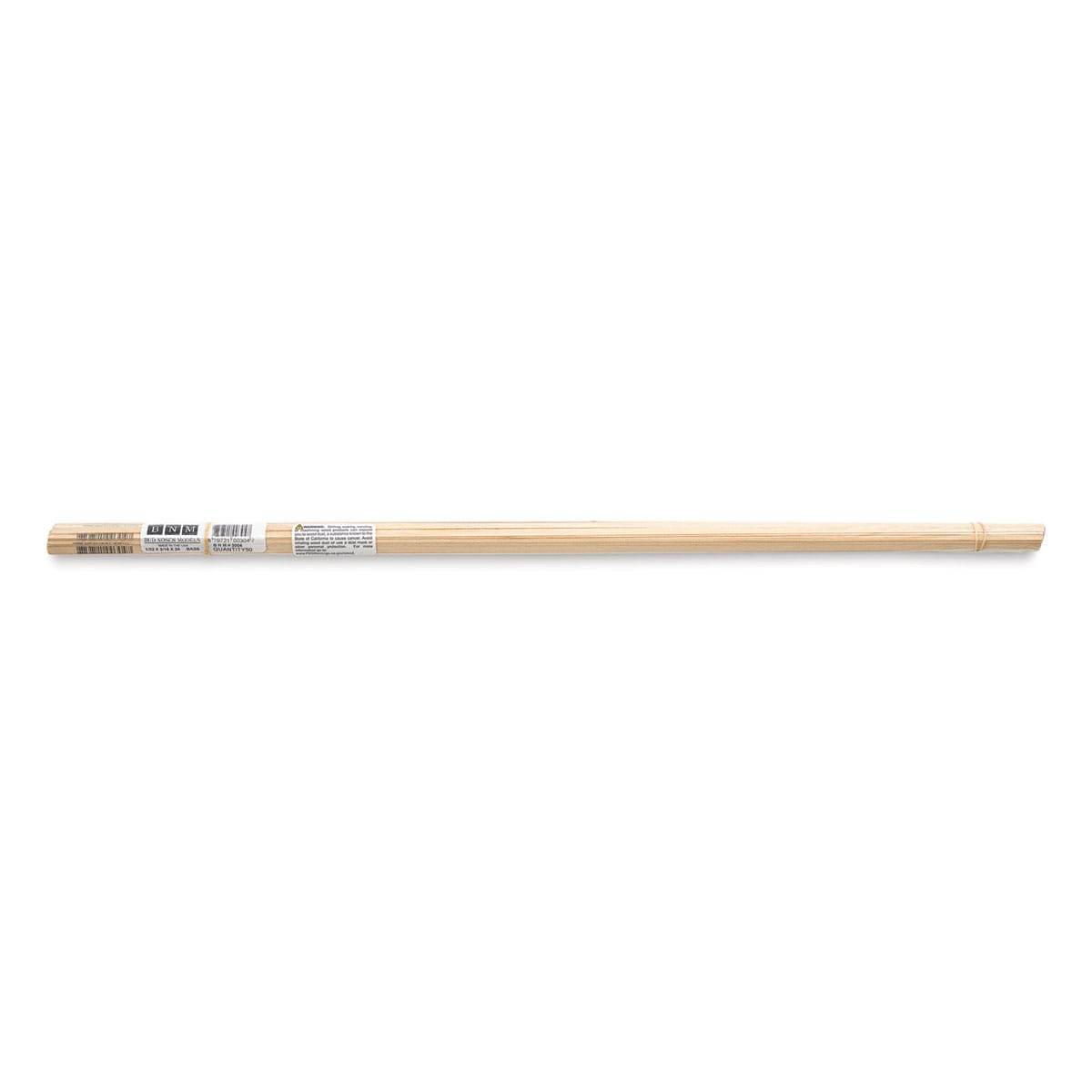 Bud Nosen Basswood Sticks - 1/32" x 3/16" x 24", 50 Sticks - top view
