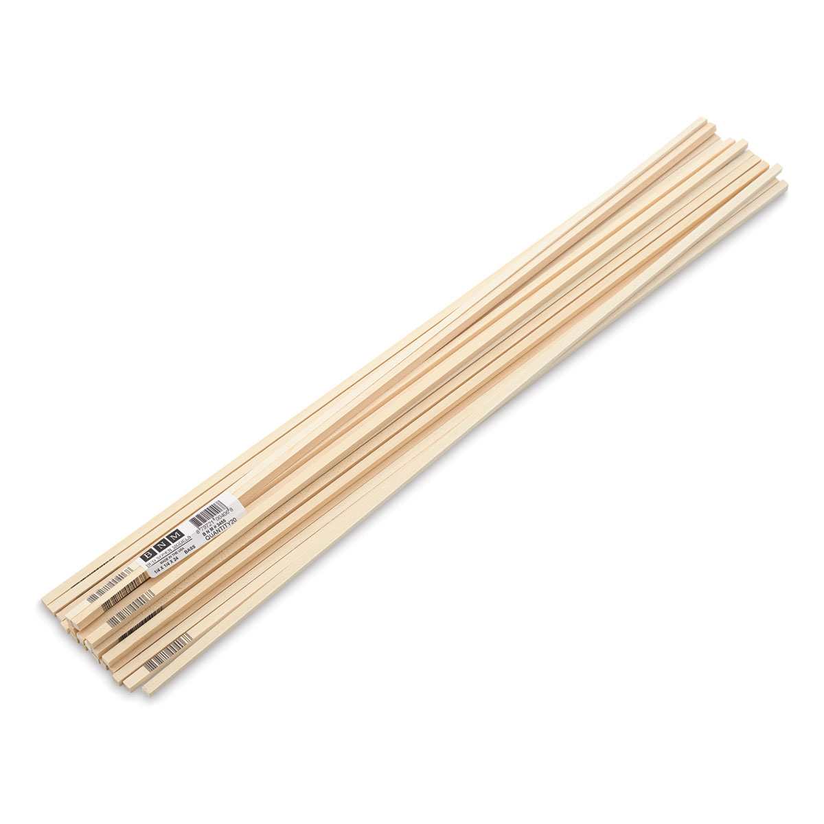 Bud Nosen Basswood Sticks - 1/4" x 1/4" x 24", 20 Sticks