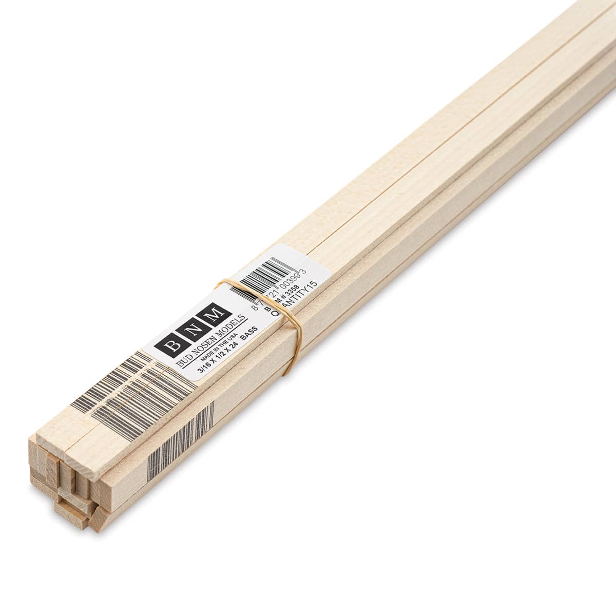 Bud Nosen Basswood Sticks - 3/16" x 1/2" x 24", 15 Sticks - close-up