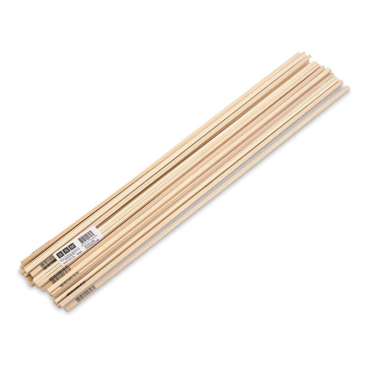 Bud Nosen Basswood Sticks - 3/16" x 1/4" x 24", 30 Sticks