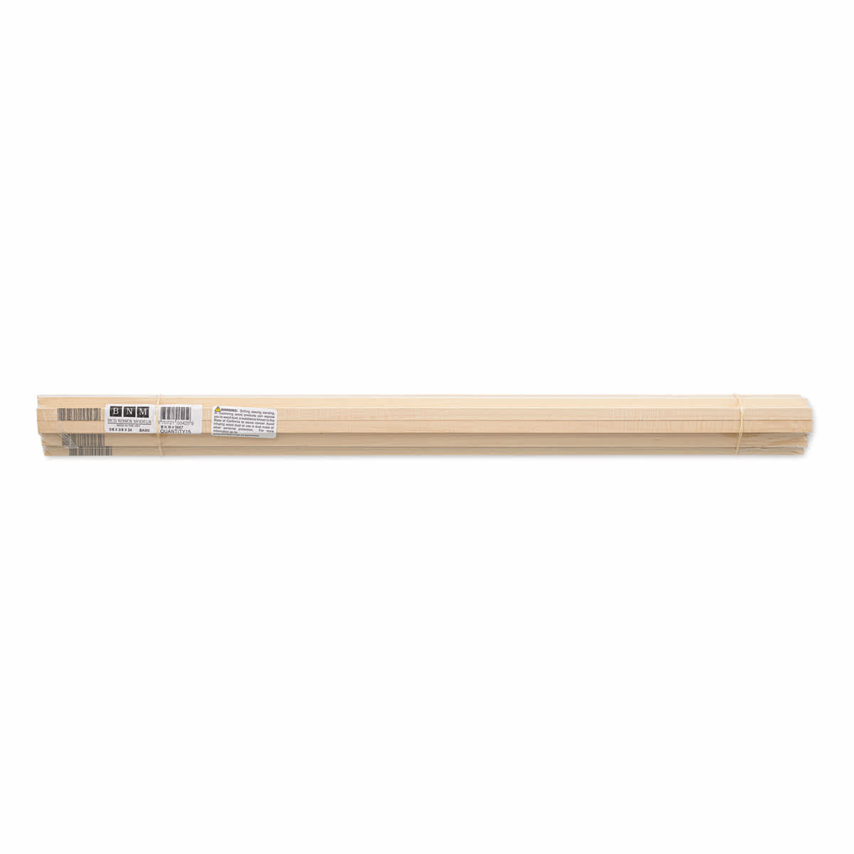 Bud Nosen Basswood Sticks - 3/8" x 3/8" x 24", 15 Sticks - top view