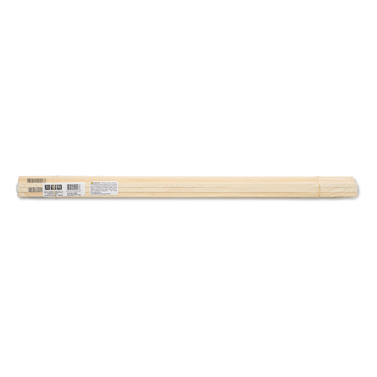 Bud Nosen Basswood Sticks - 5/16" x 5/16" x 24", 18 Sticks - top view
