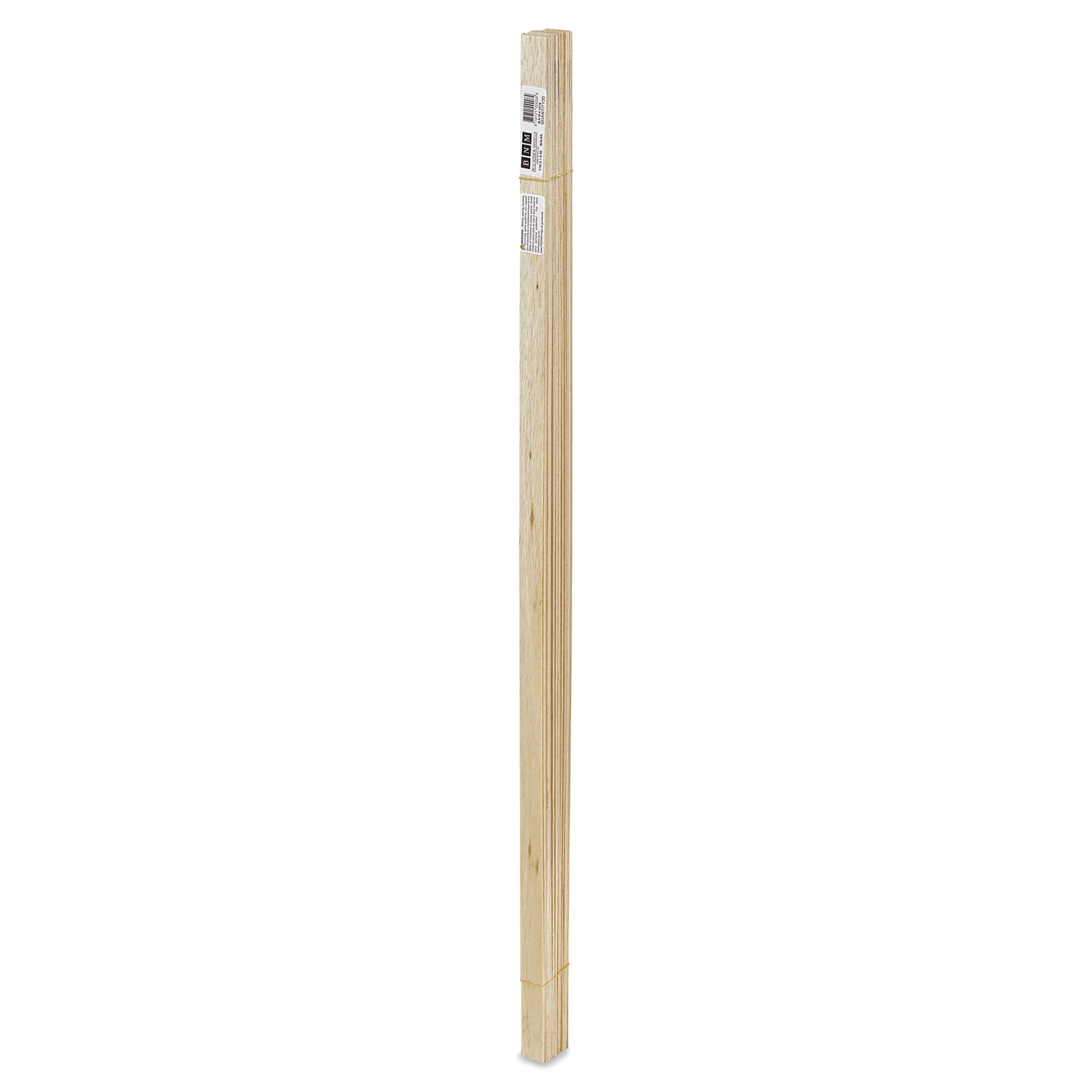 Bud Nosen Balsa Wood Sticks - 1/16" x 1" x 36", Pkg of 20 (full length)