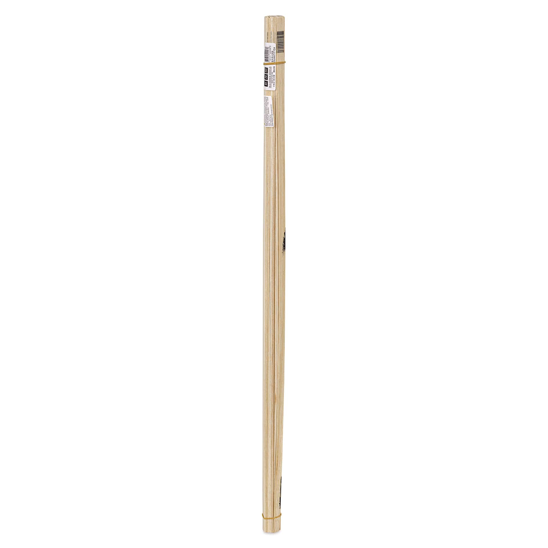 Bud Nosen Balsa Wood Sticks - 1/16" x 1/2" x 36", Pkg of 24 (full length)