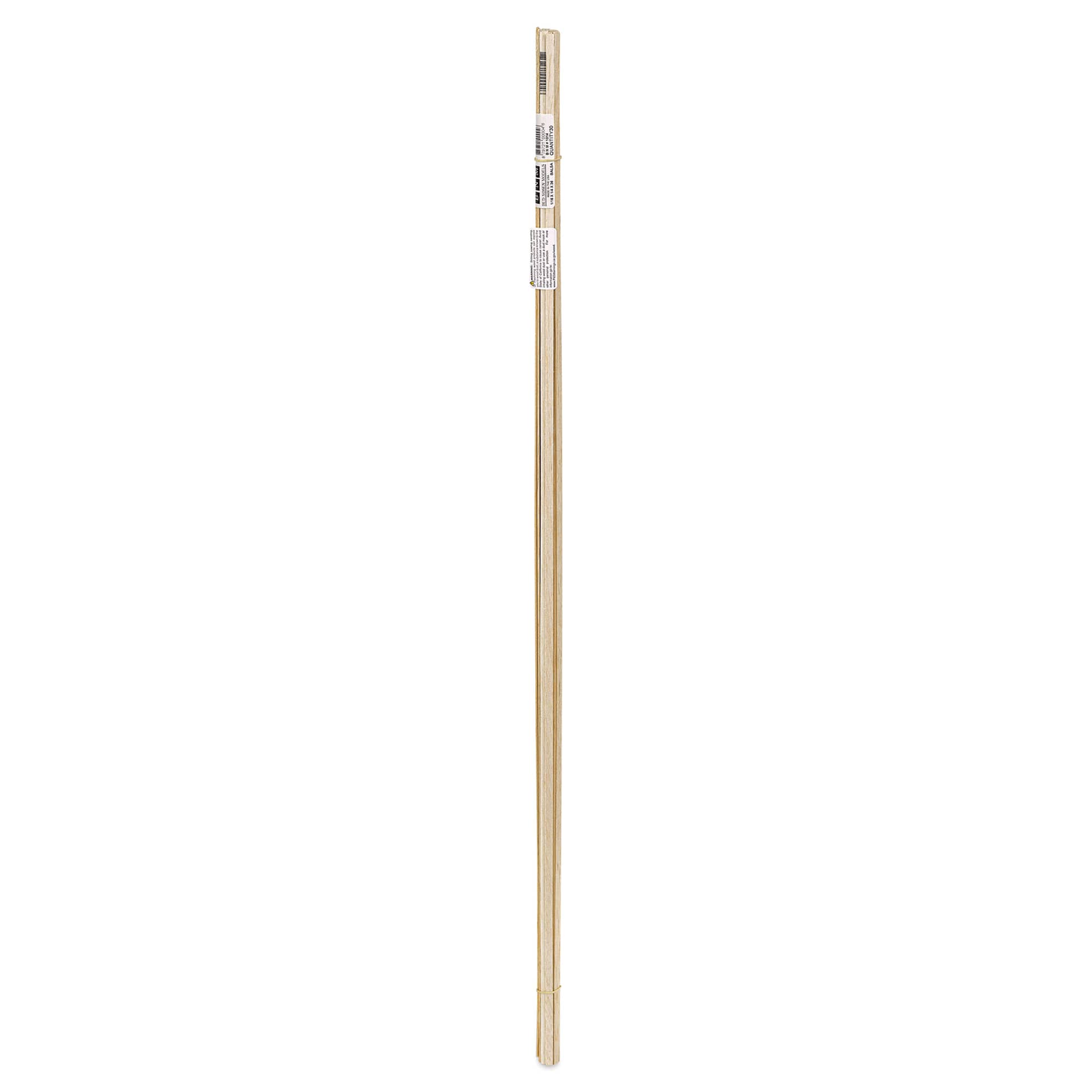 Bud Nosen Balsa Wood Sticks - 1/16" x 1/4" x 36", Pkg of 30 (full length)