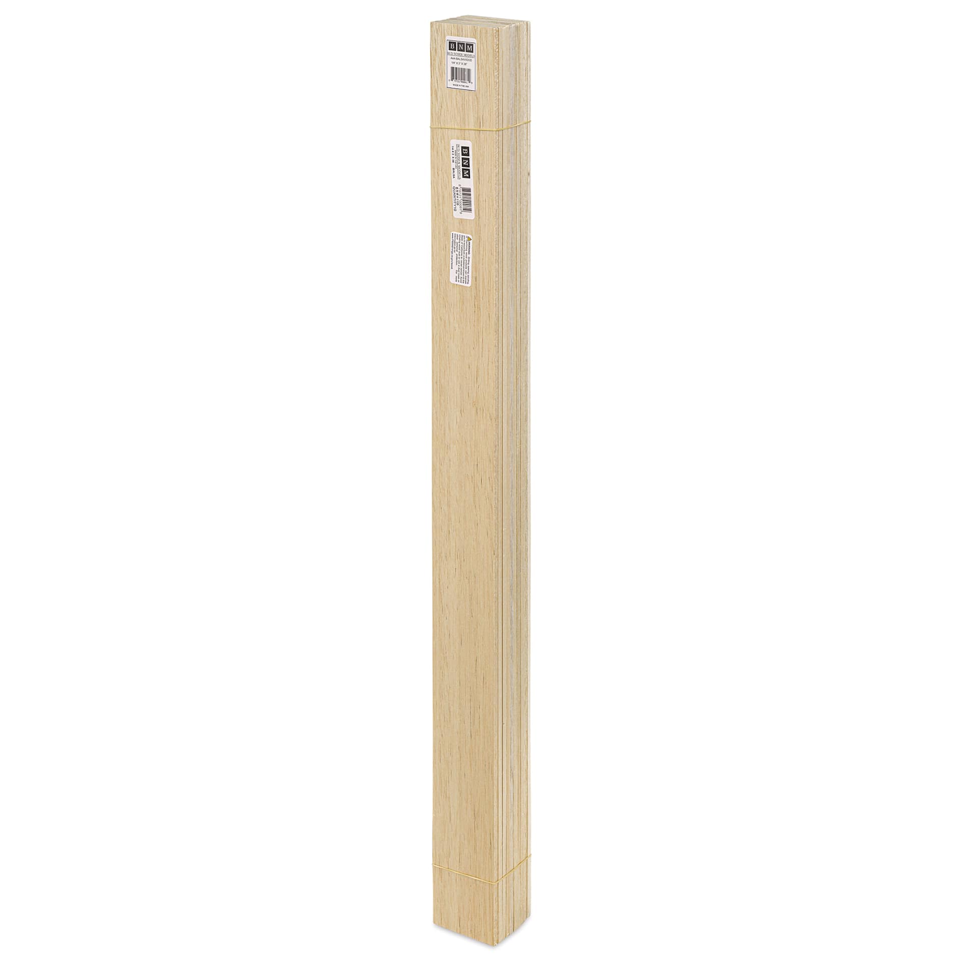 Bud Nosen Balsa Wood Sheets - 1/4" x 3" x 36", Pkg of 10 (full length)