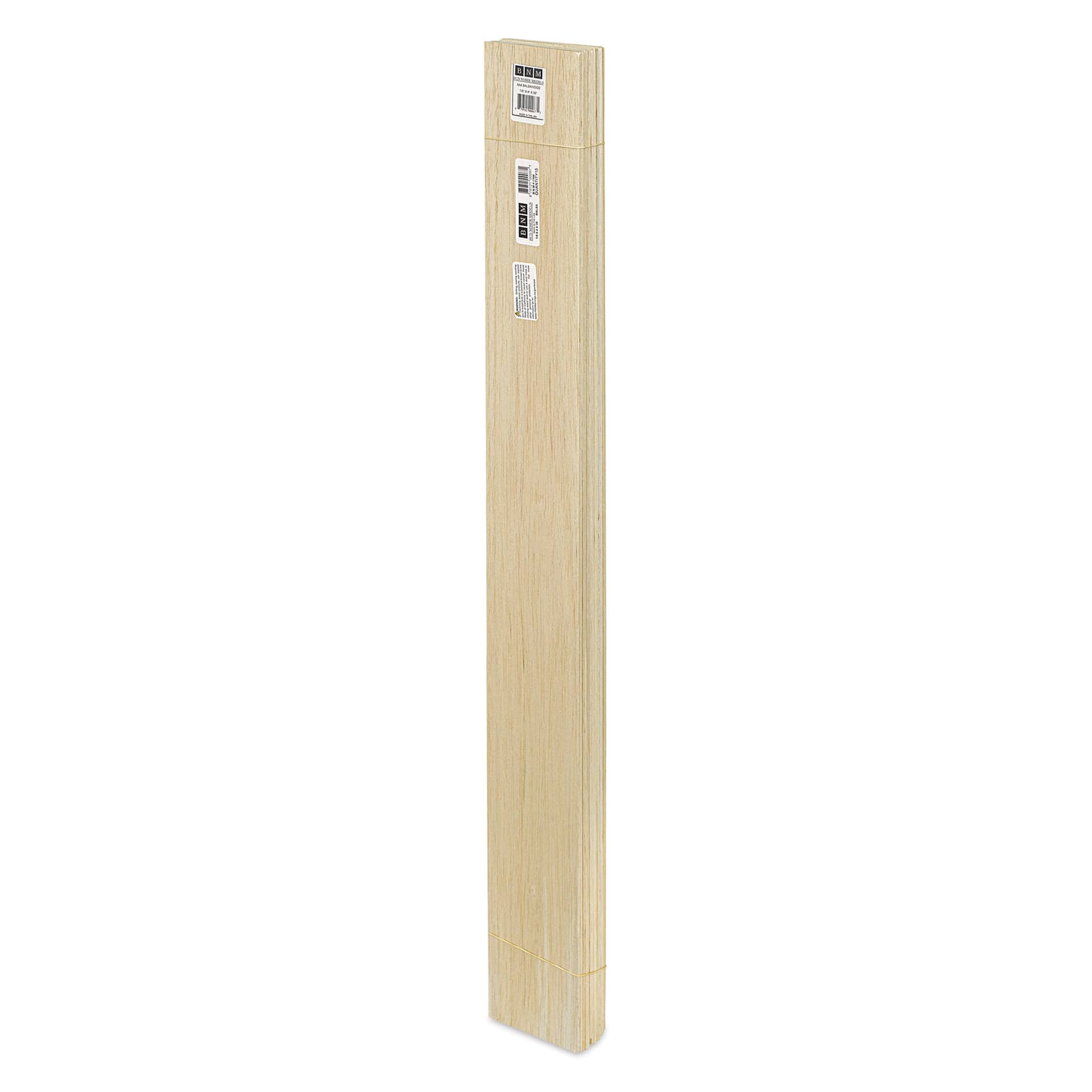 Bud Nosen Balsa Wood Sheets - 1/8" x 4" x 36", Pkg of 15 (full length)