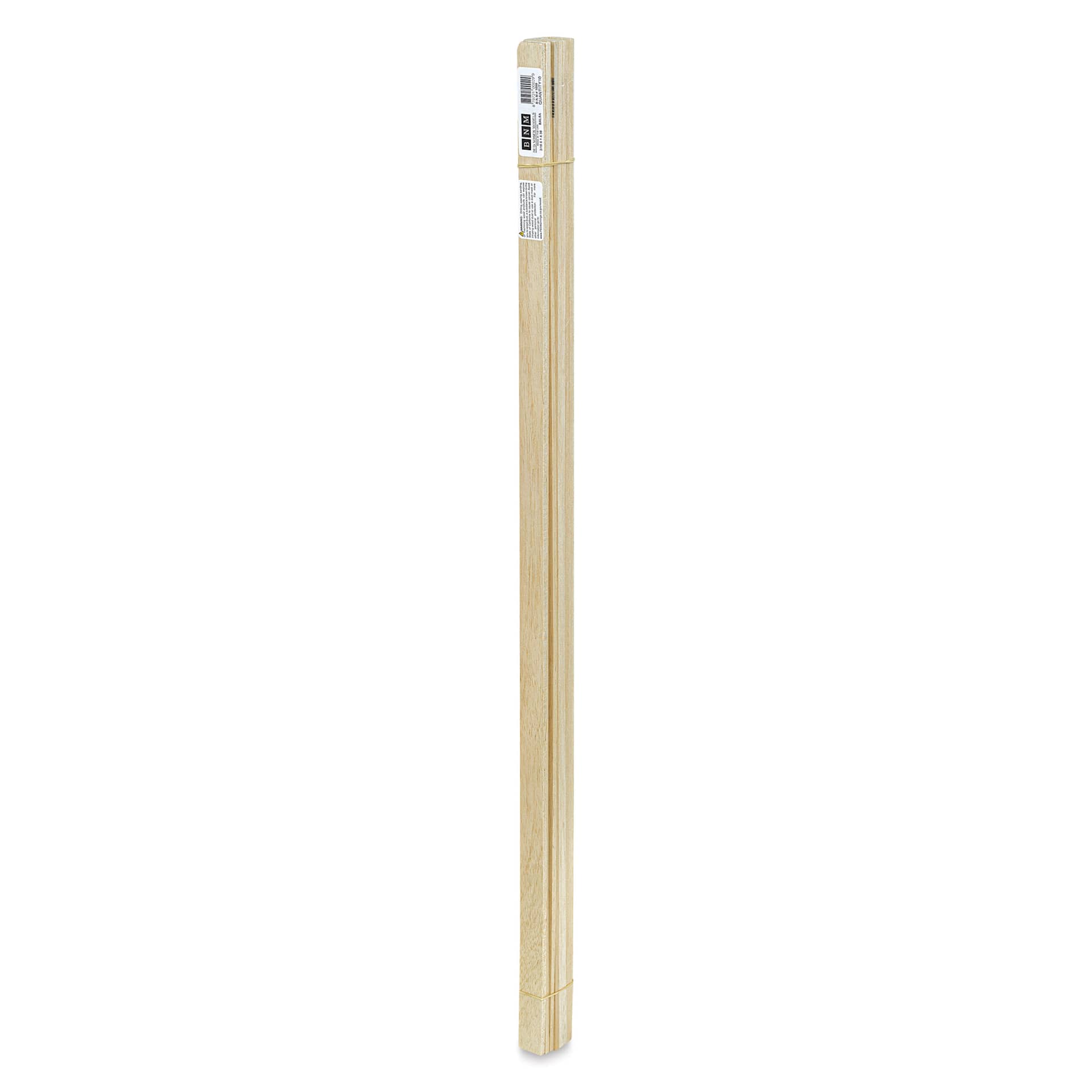 Bud Nosen Balsa Wood Sticks - 3/16" x 1" x 36", Pkg of 10 (full length)
