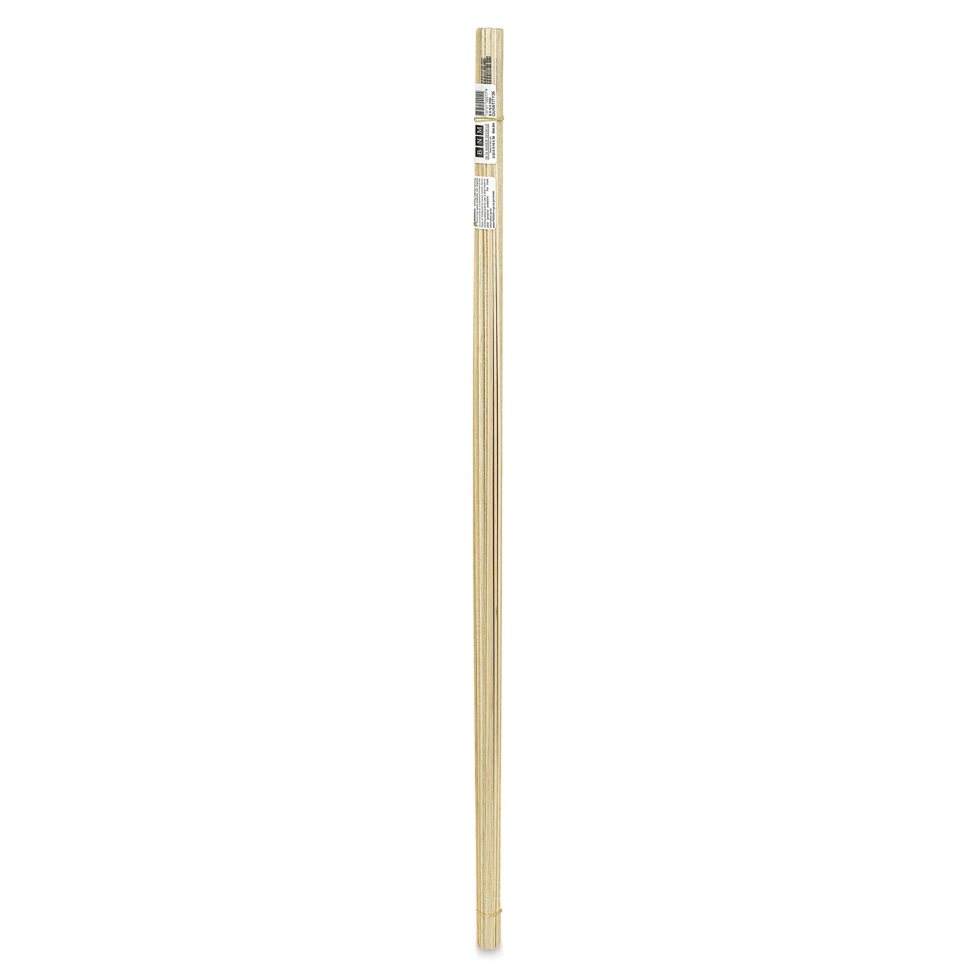 Bud Nosen Balsa Wood Sticks - 3/32" x 3/16" x 36", Pkg of 36 (full length)