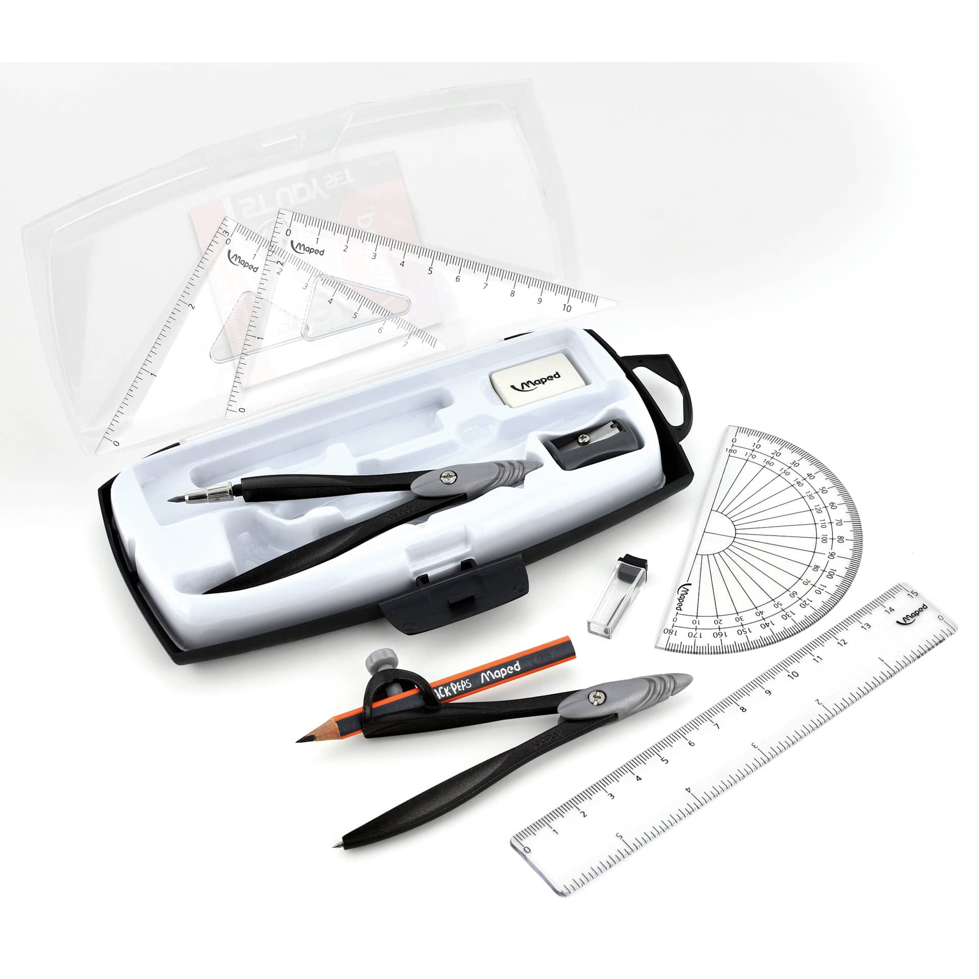 Maped 10 Piece Geometry Study Set, out of packaging
