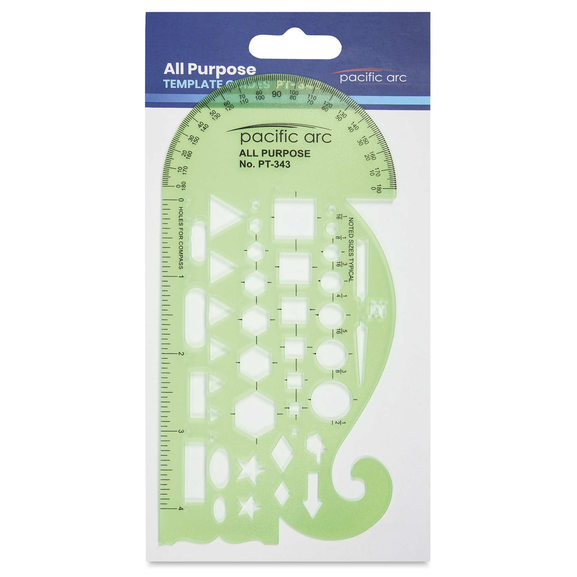 Pacific Arc All Purpose Drafting Template, in packaging