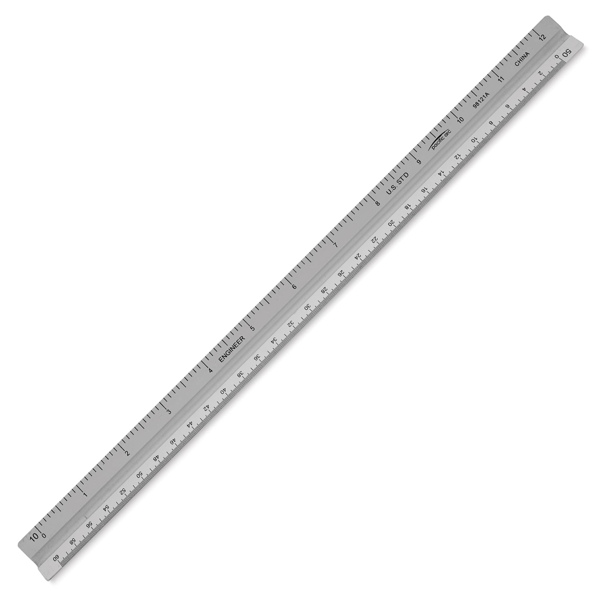 Pacific Arc Scale Engineering Ruler - 12", 10 scale side