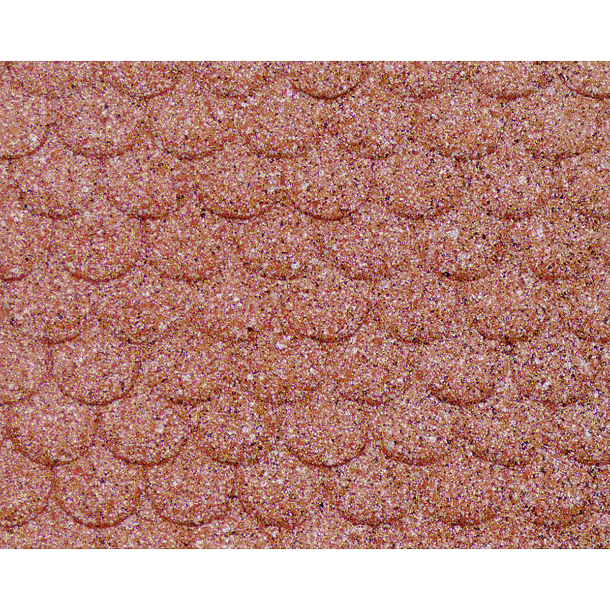 Plastruct Patterned Sheets, Scalloped Edge Tile, 1:24 Scale, finished example