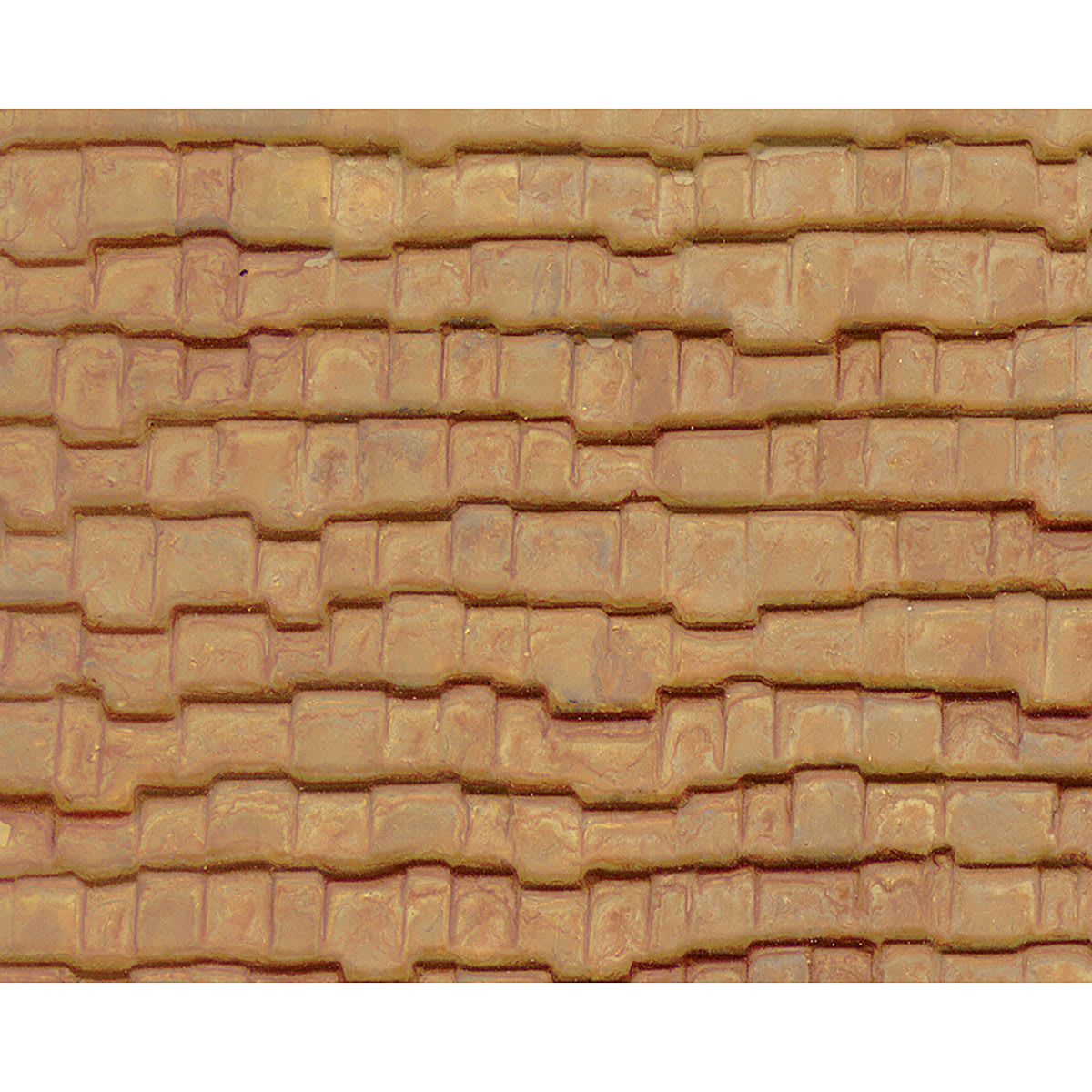 Plastruct Patterned Sheets, Wood Shake Shingle, 1:48 Scale, finished example