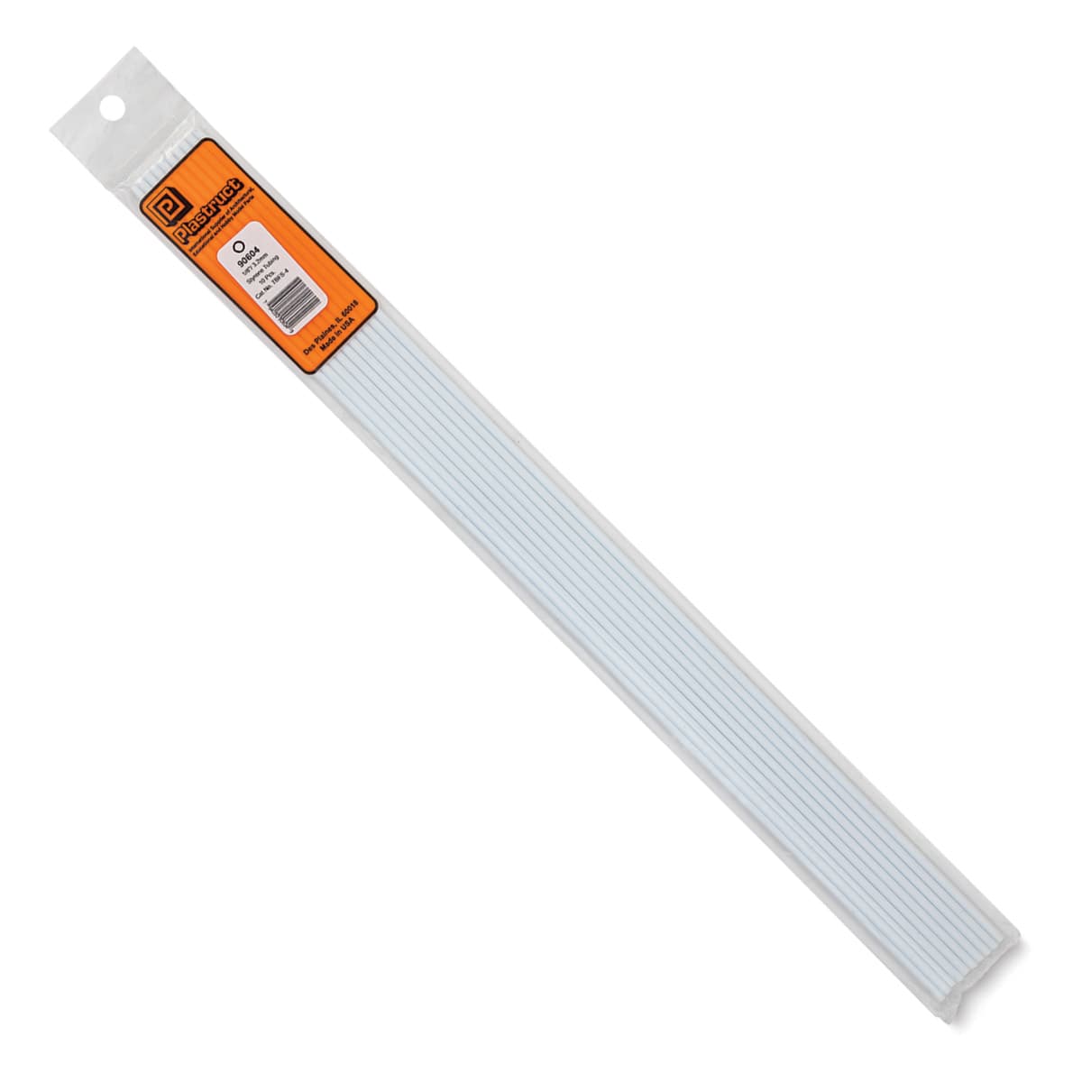 Round Styrene Tubing - 1/8", Pkg of 10 - front of packaging