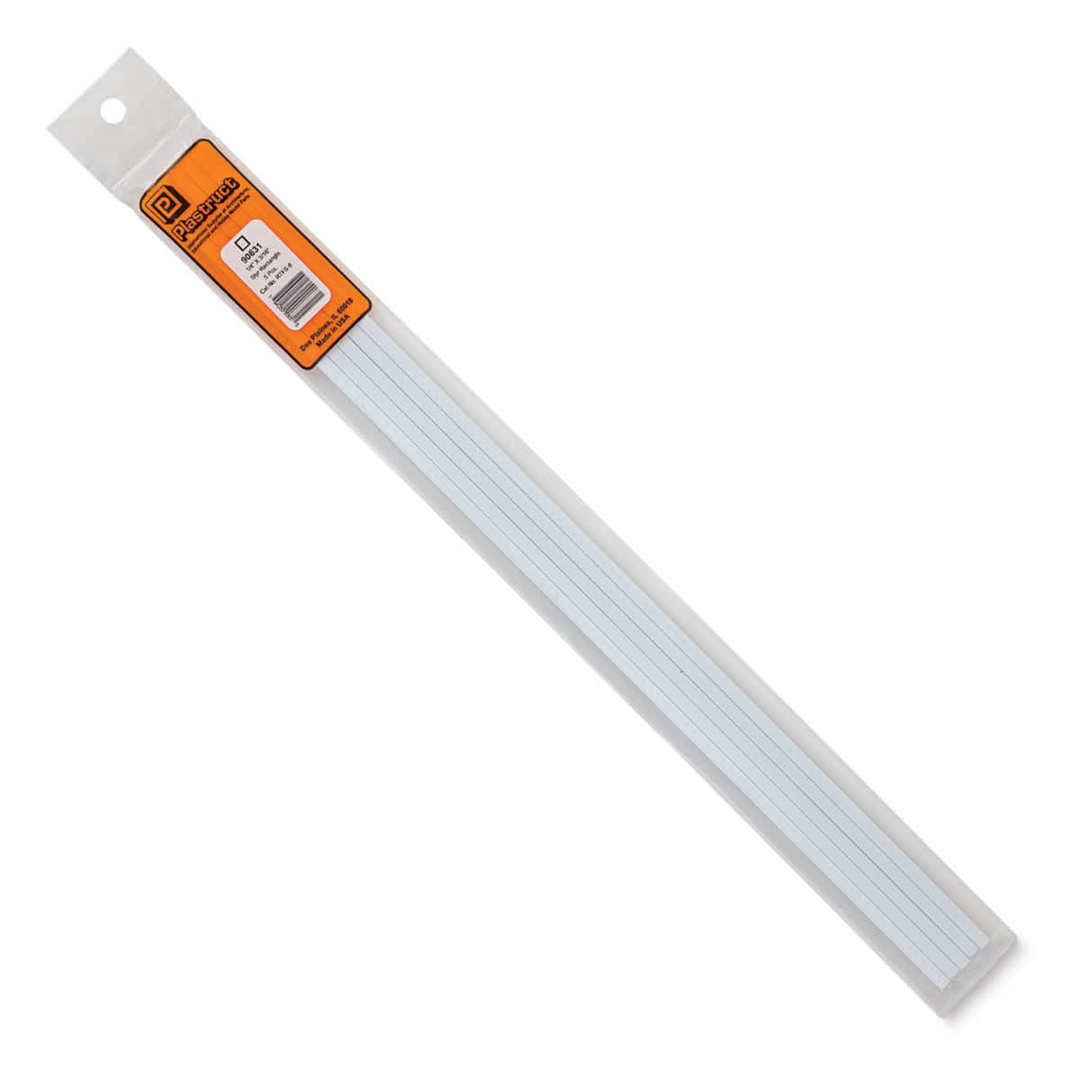 Square Styrene Tubing - 1/4", Pkg of 5 - front of packaging