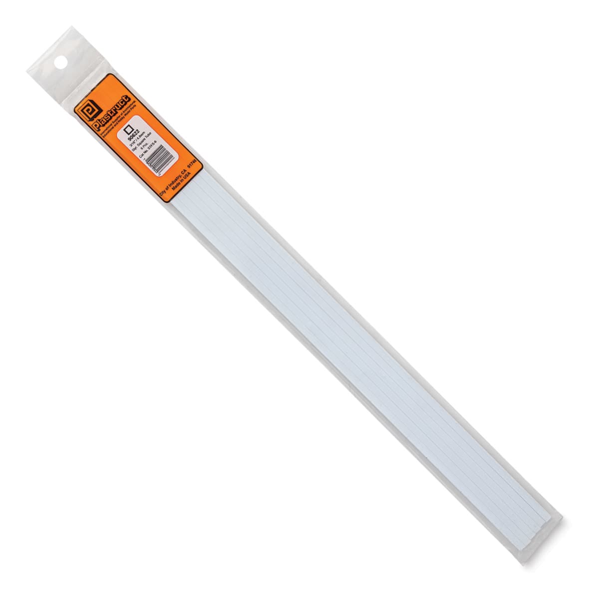 Square Styrene Tubing - 3/16", Pkg of 6 - front of packaging