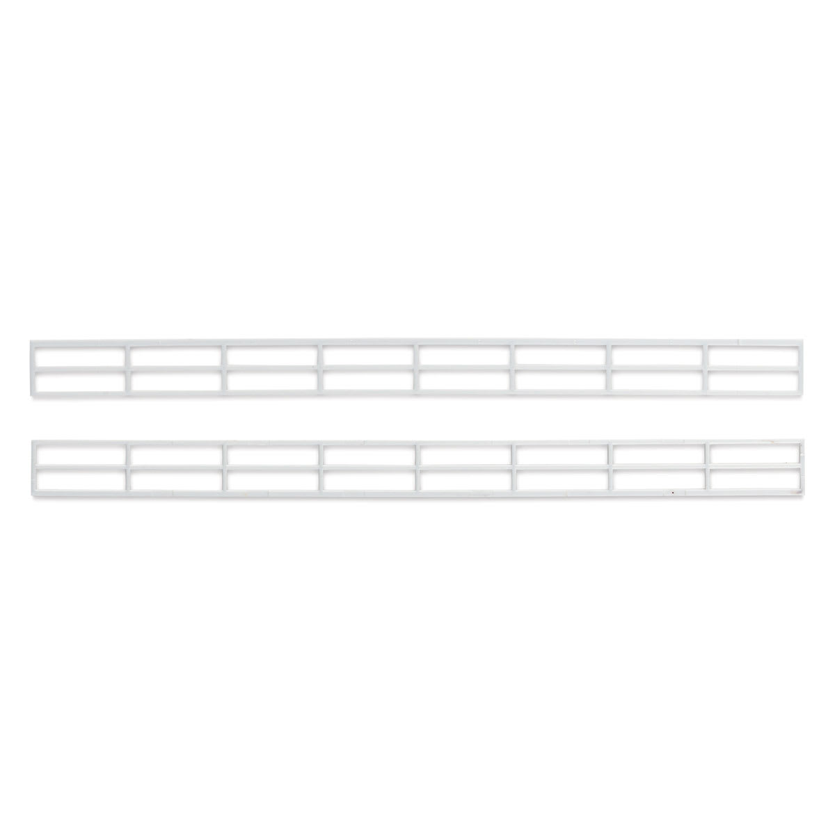 Plastruct Styrene Structural Hand Rails - Pkg of 2, 1:100 Scale, 27/64'' H x 3/4'' W x 6'' L - out of packaging