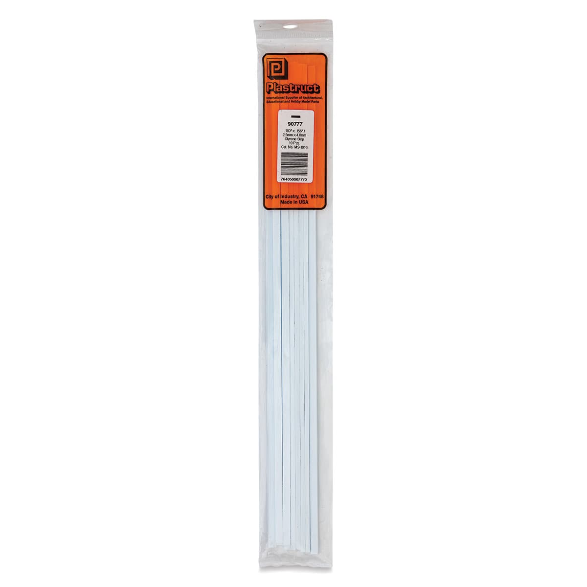 Plastruct Plastic Strip - Pkg of 10, 0.1" H × 0.156" W × 10" L