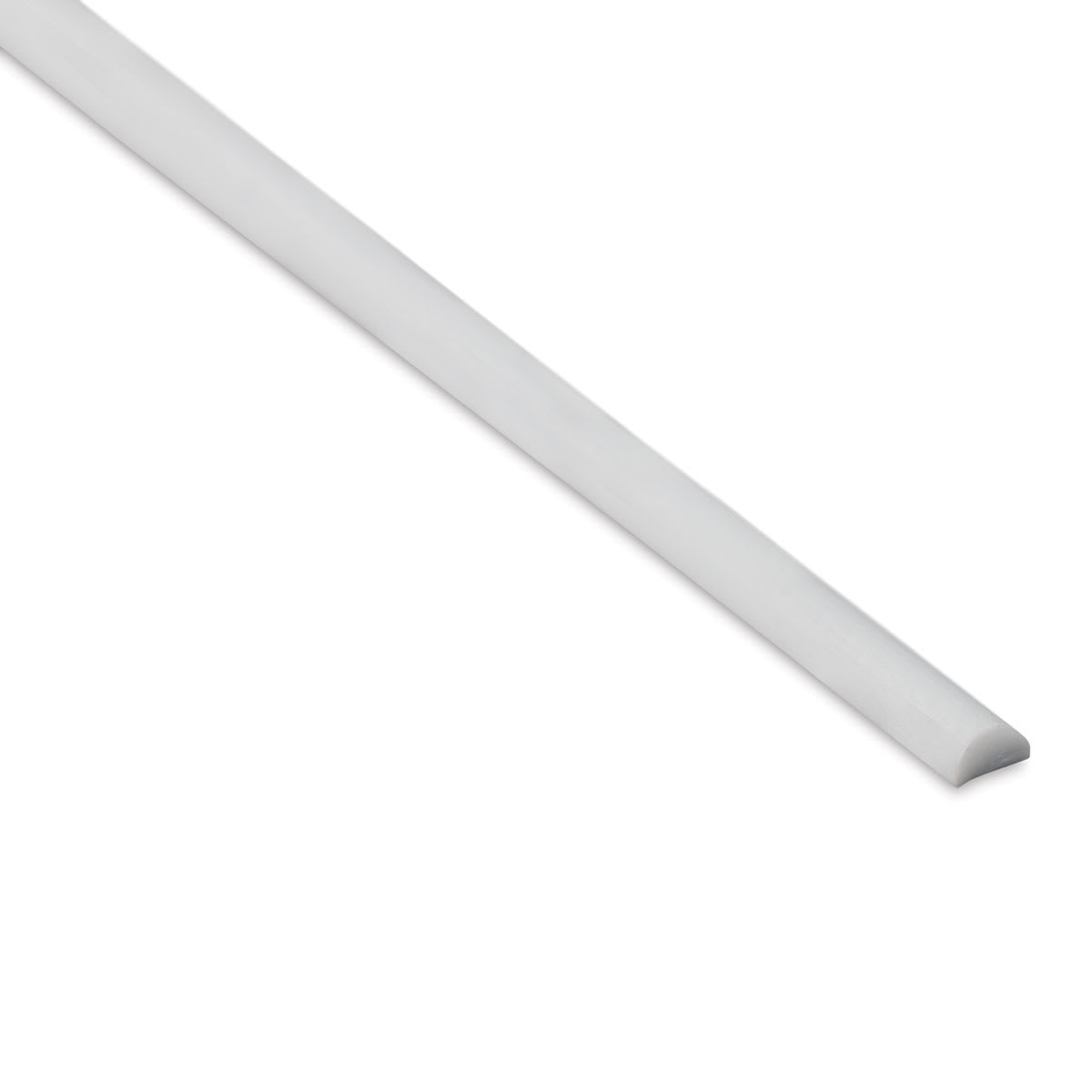Plastruct Plastic Half-Round Rod - 0.08" Dia × 0.04" H × 10" L - close-up
