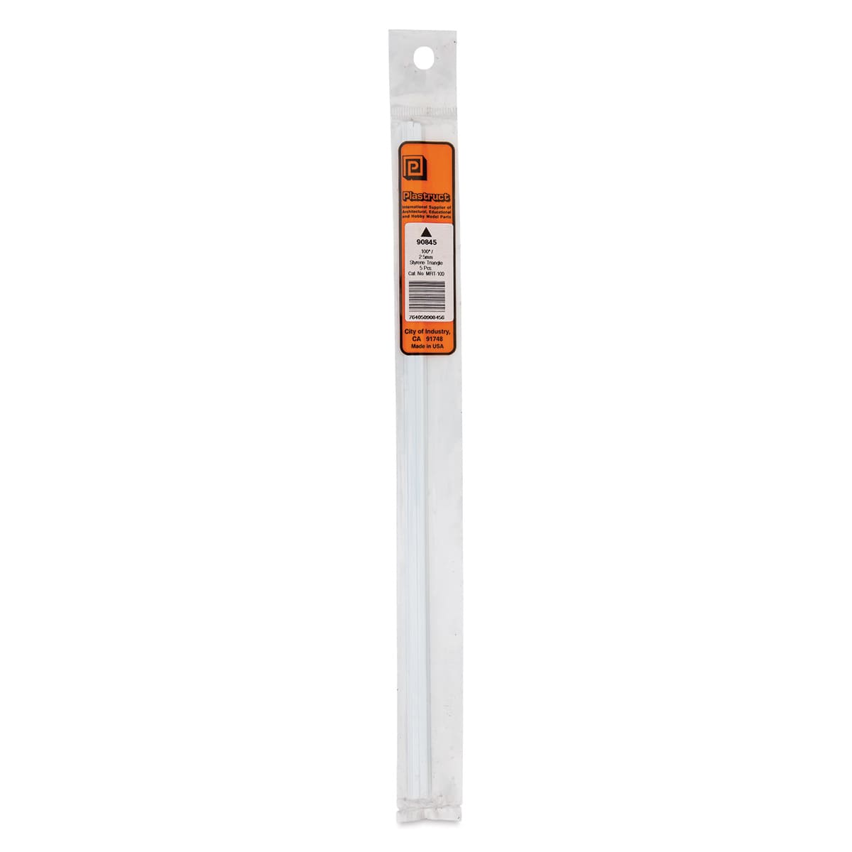 Plastruct Plastic Triangular Rod - Pkg of 5, 0.1" H × 0.1" W × 10" L