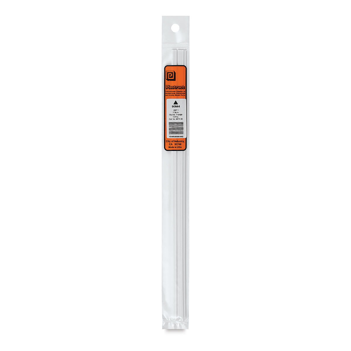 Plastruct Plastic Triangular Rod - Pkg of 10, 0.08" H × 0.08" W × 10" L