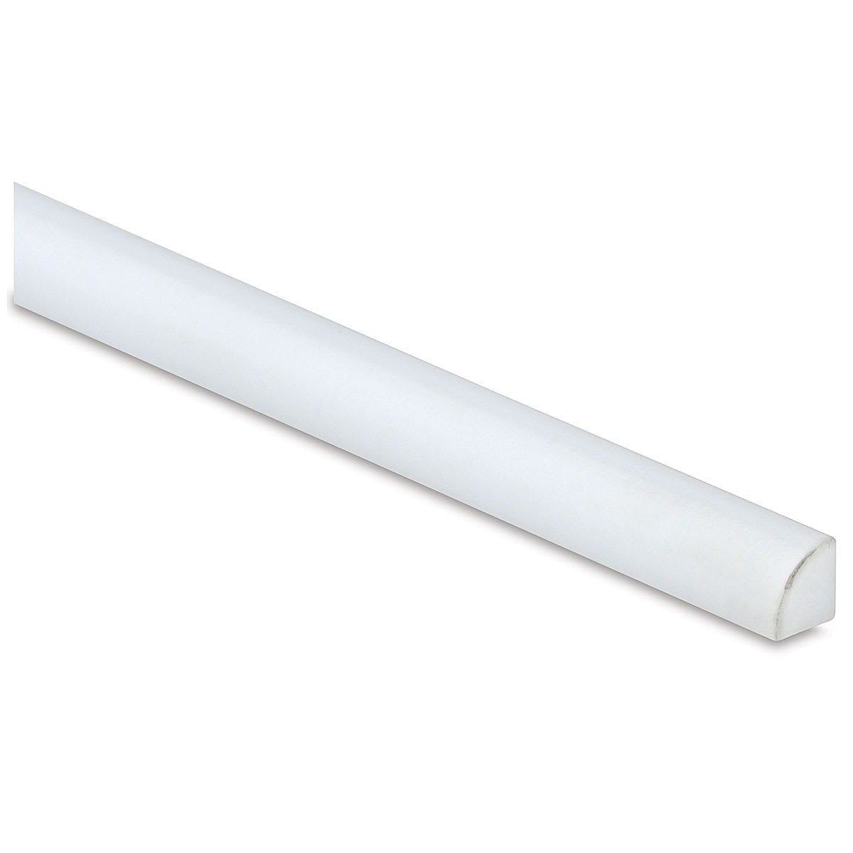 Plastruct Styrene Plastic Rods - Closeup of end of Quarter Round Rod