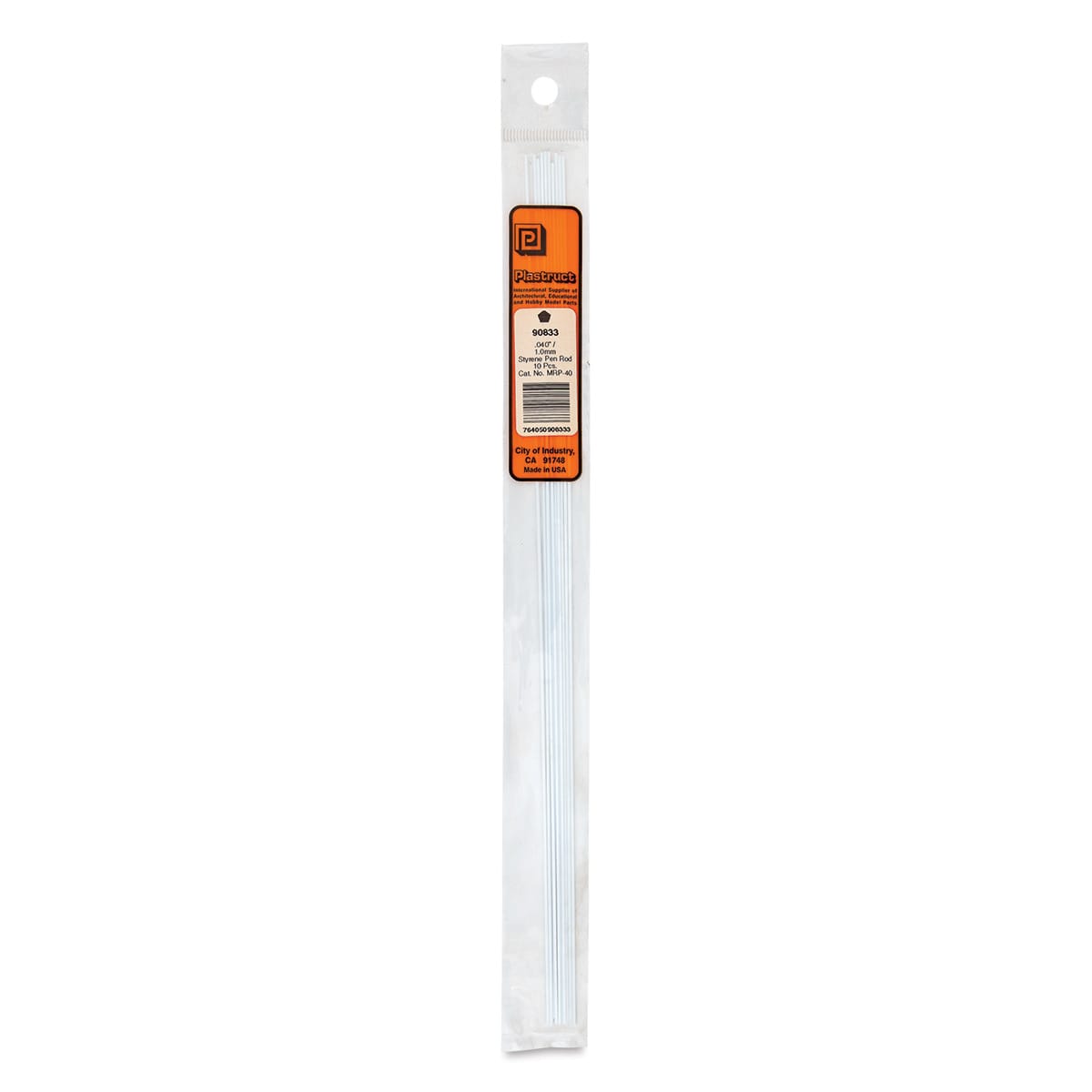 Plastruct Plastic Pentagon Rod - Pkg of 10, 0.04" W × 10" L