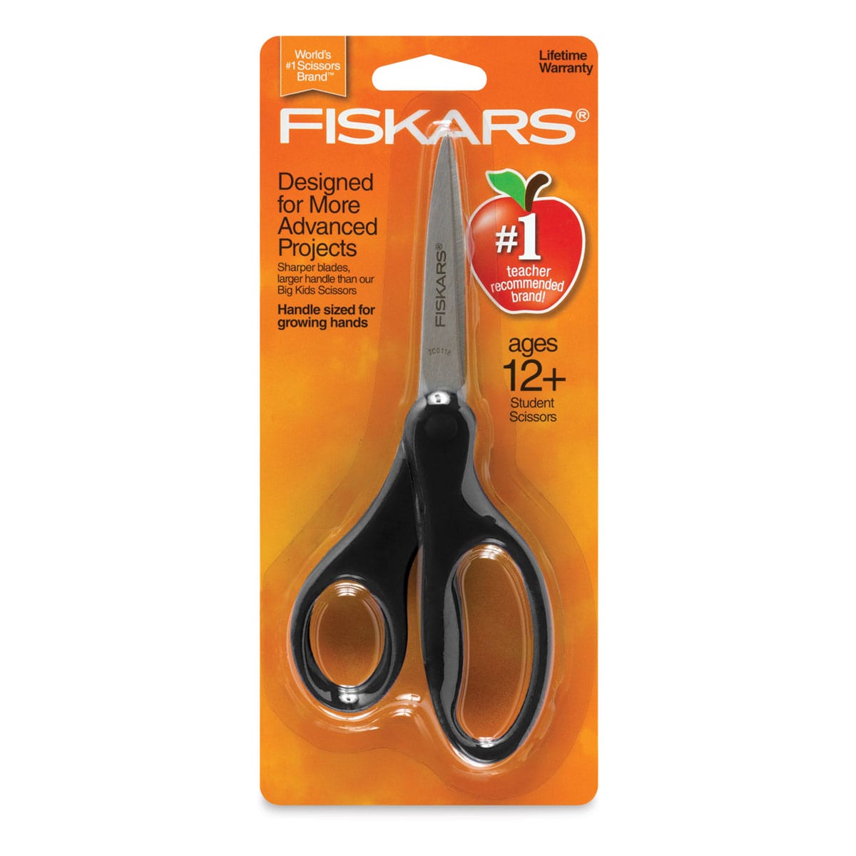 Fiskars Student Scissors - Black (Color will vary) - Front of Packaging