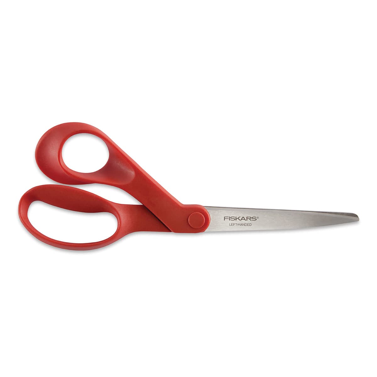 Fiskars All-Purpose Left-Handed Scissors - Side view of horizontal scissors