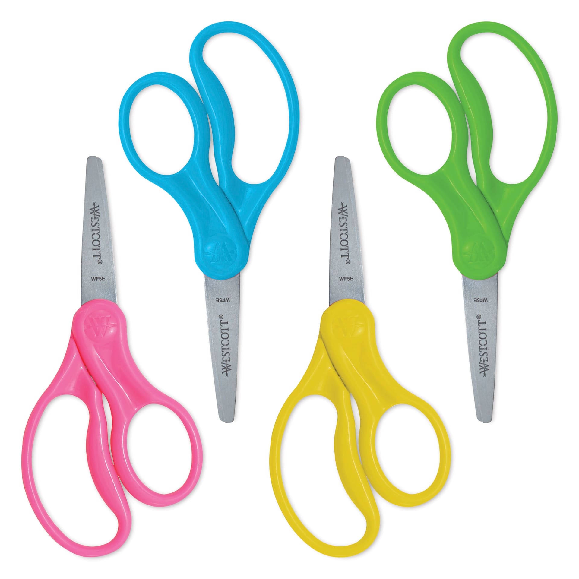 Westcott Hard Handle Kids Scissors - 5", Pointed showing various colors