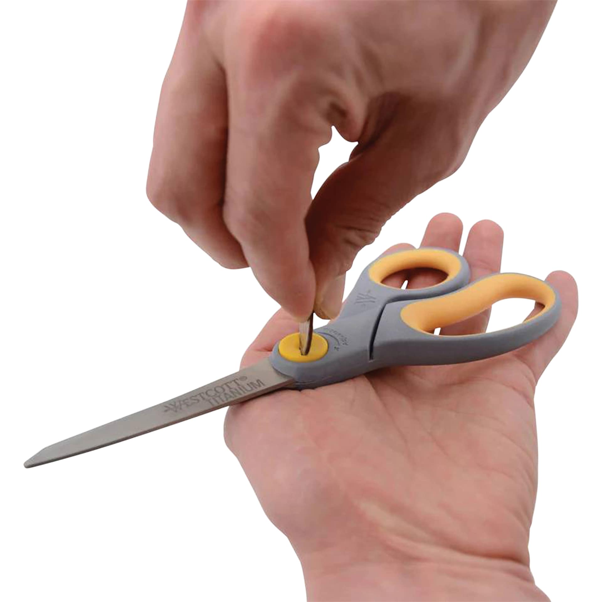 Westcott Straight Soft Handle Titanium Bonded Glide Scissors - 8" tightening tension screw