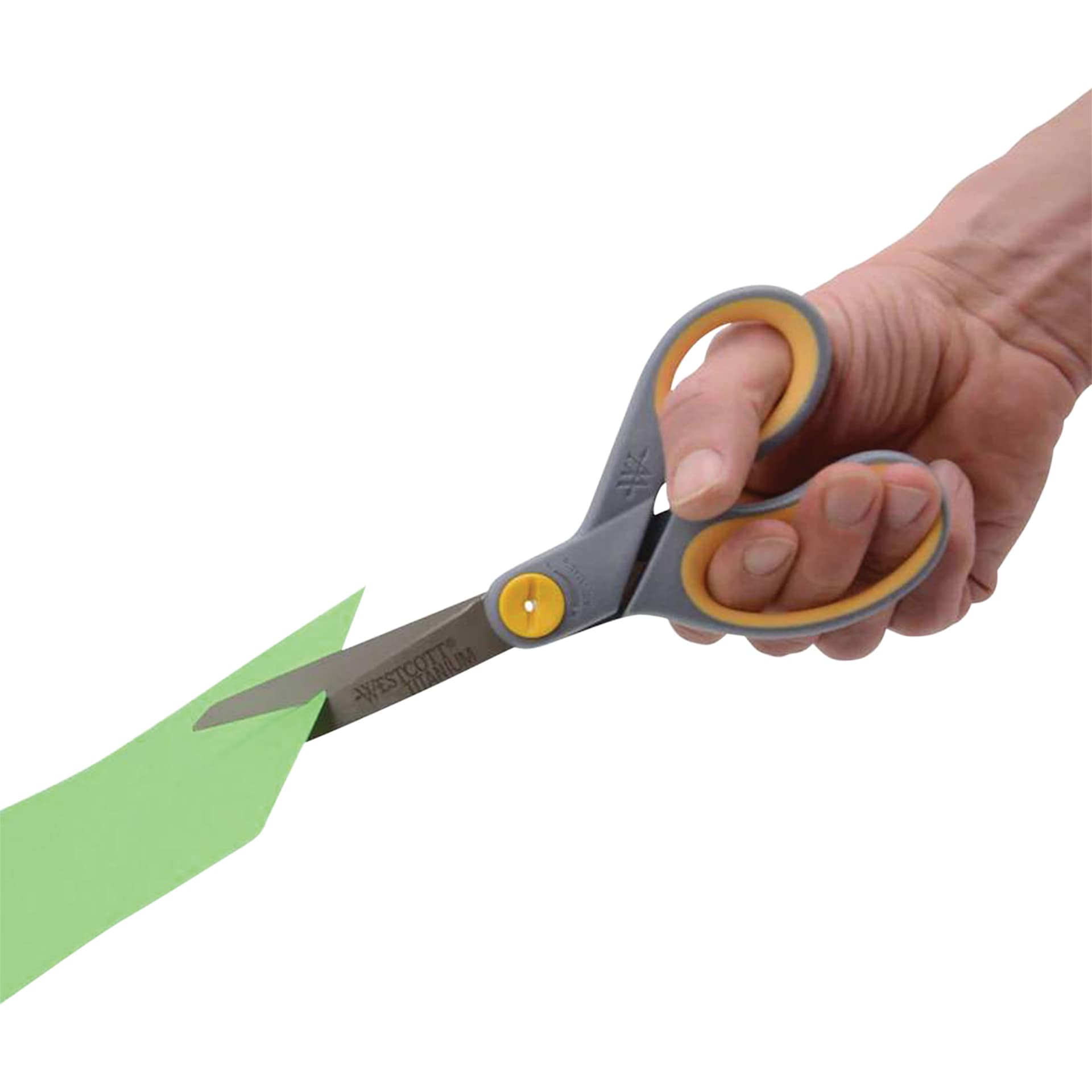 Westcott Straight Soft Handle Titanium Bonded Glide Scissors - 8" cutting paper