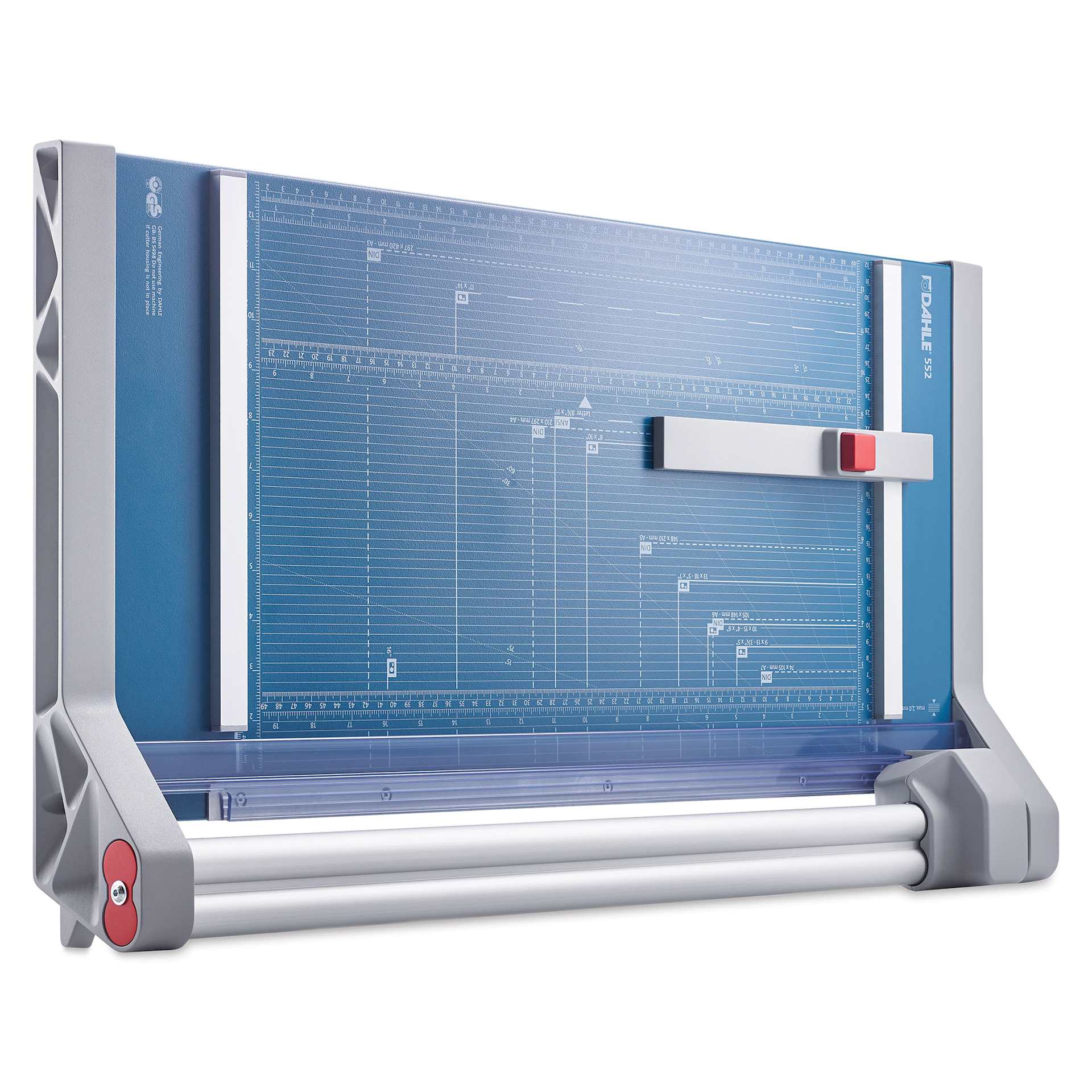 Dahle Professional Rotary Trimmer - 20" Cutting Length, shown upright and horizontally