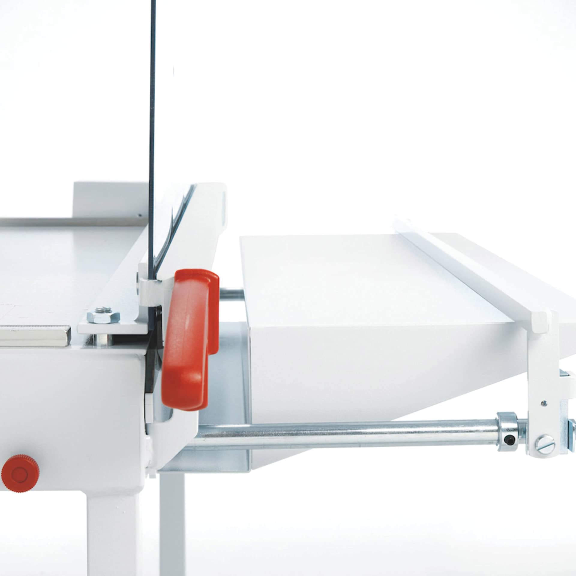 MBM Triumph 1110 Large Format Trimmer close-up of shelf