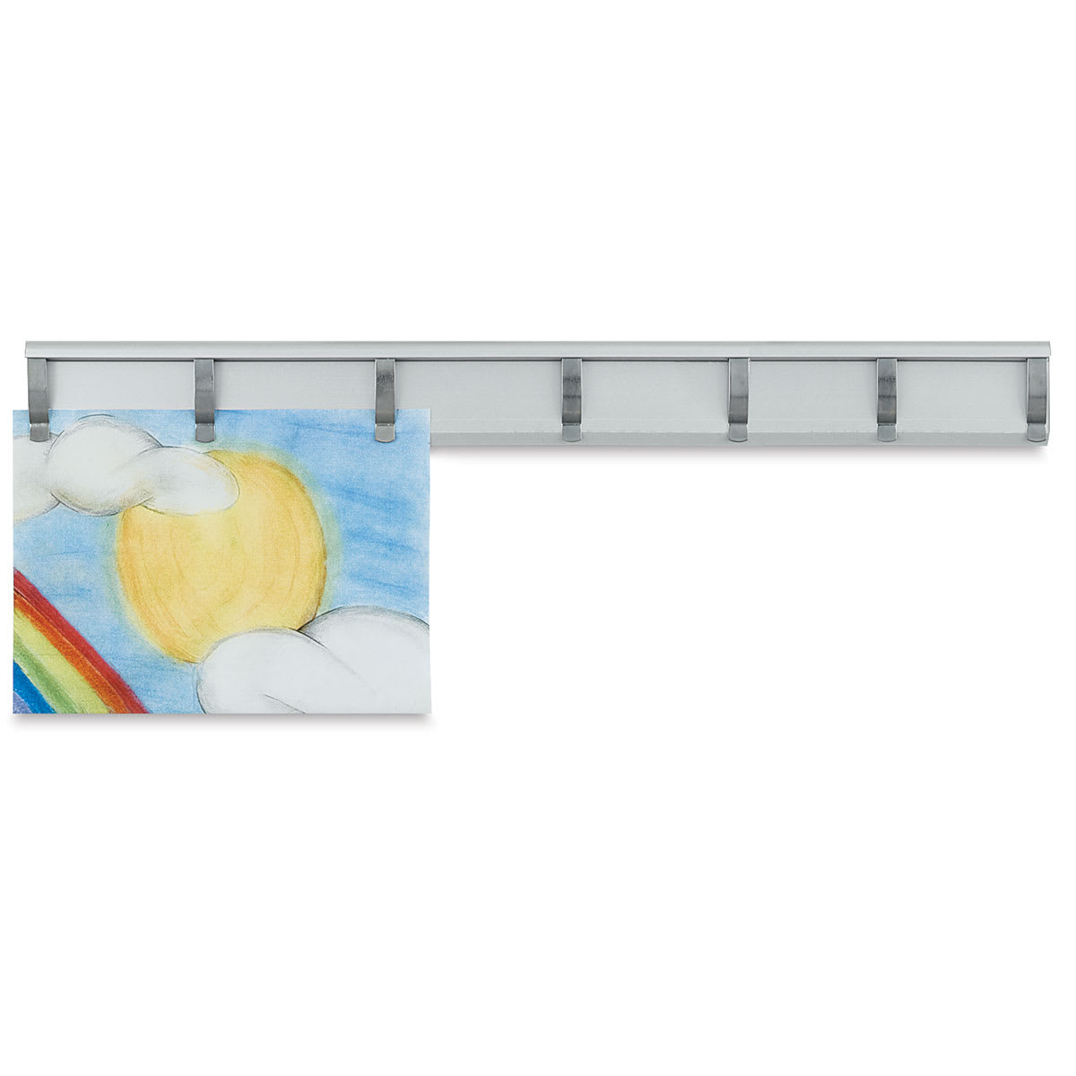 Aluminum Clip Display Rail - 24", With Clips