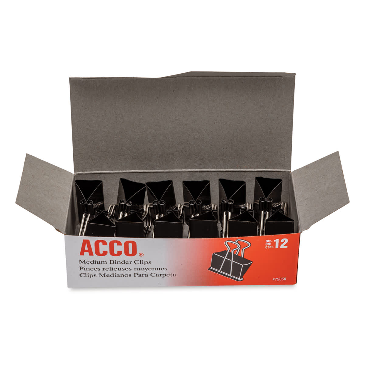 Acco Binder Clip - Medium, 1-1/4" - open to show contents