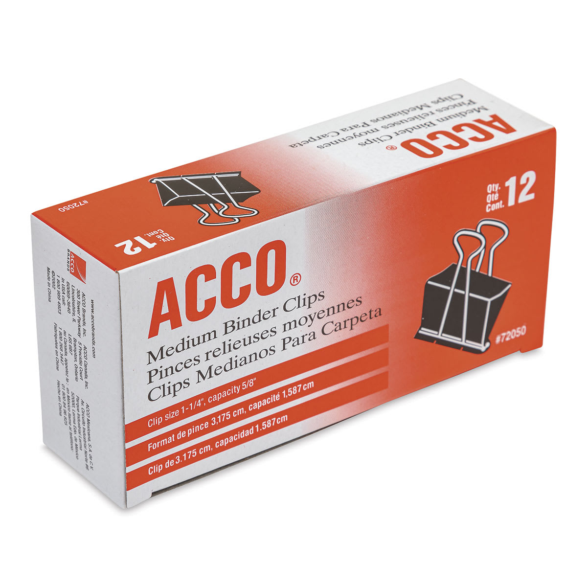 Acco Binder Clip - Medium, 1-1/4" - front of packaging